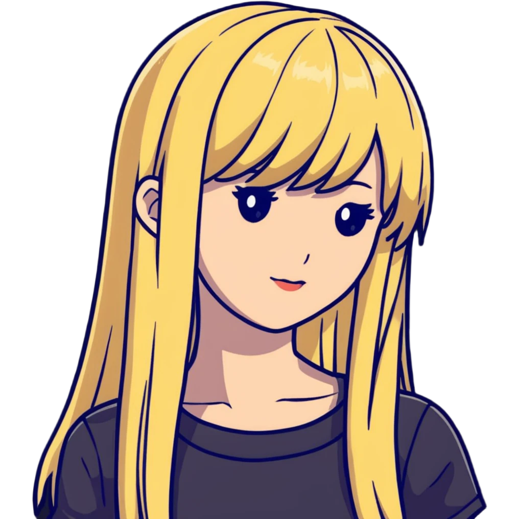 long straight blonde wig emoji
