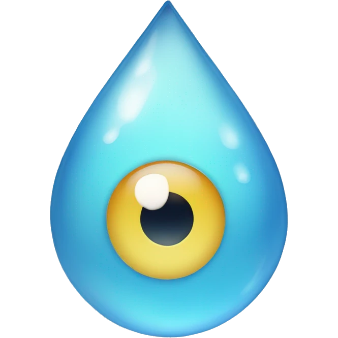 water droplet under eye emoji