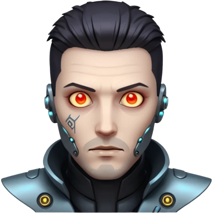 Cyberpunk man head emoji