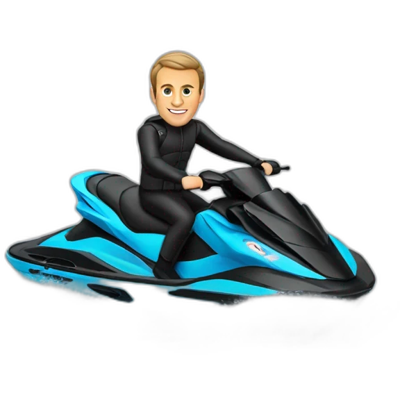 Macron en jet ski  emoji