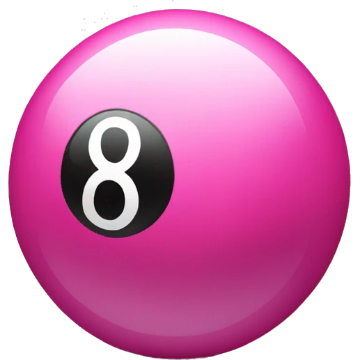 Pink magic 8 ball  emoji