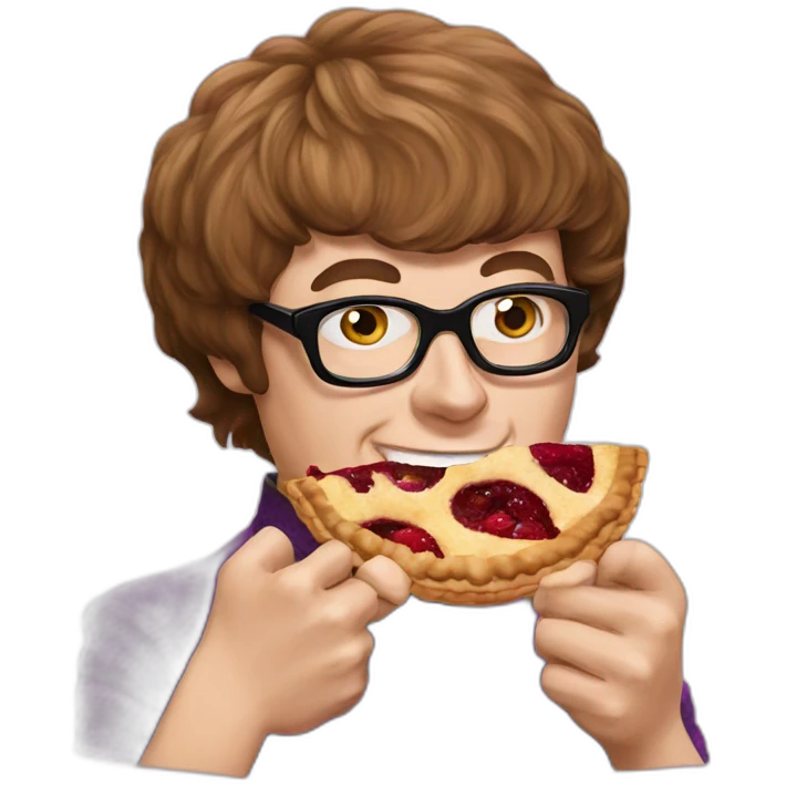 austin powers eating pie emoji