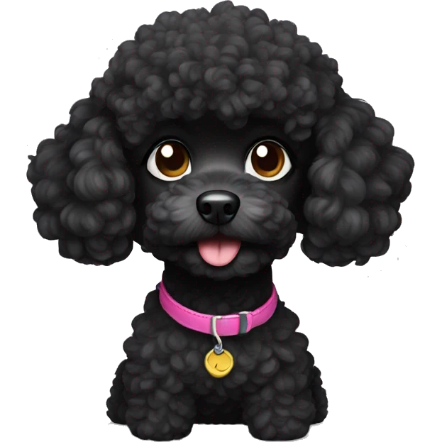 Black toy poodle emoji
