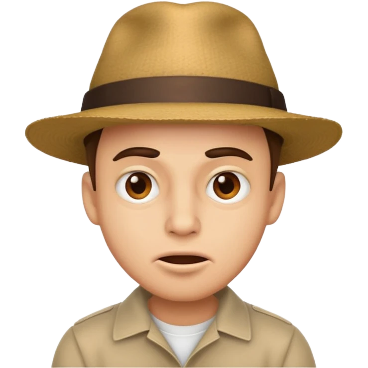 A guy with a hat making a rizz face emoji
