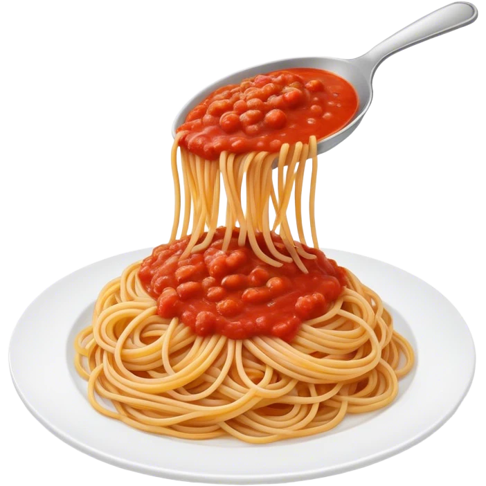 A plate of spaghetti mid-explosion emoji