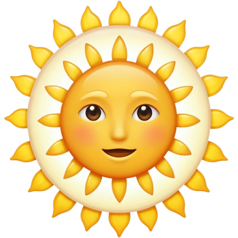 Bright white sun emoji