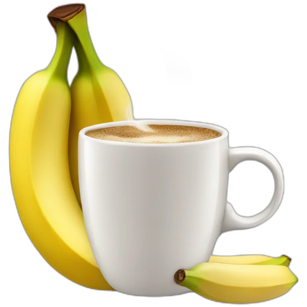 Coffee with banana emoji
