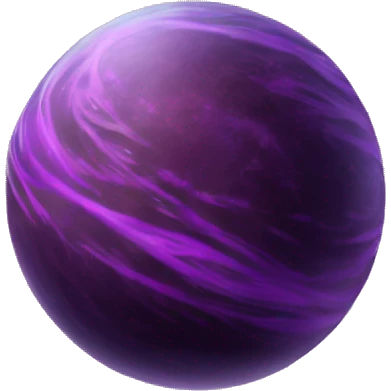 Realistic planet with swirls of purple emoji