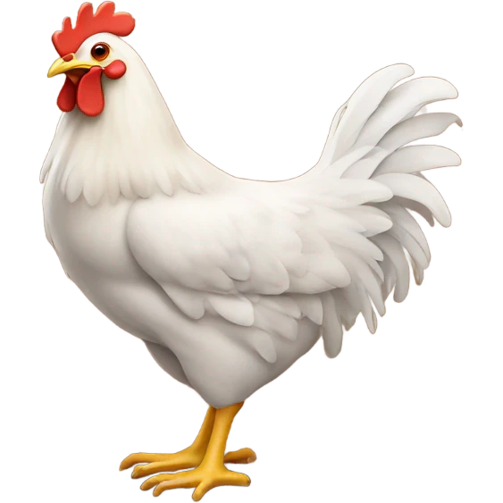 Chicken eating fried chicken emoji