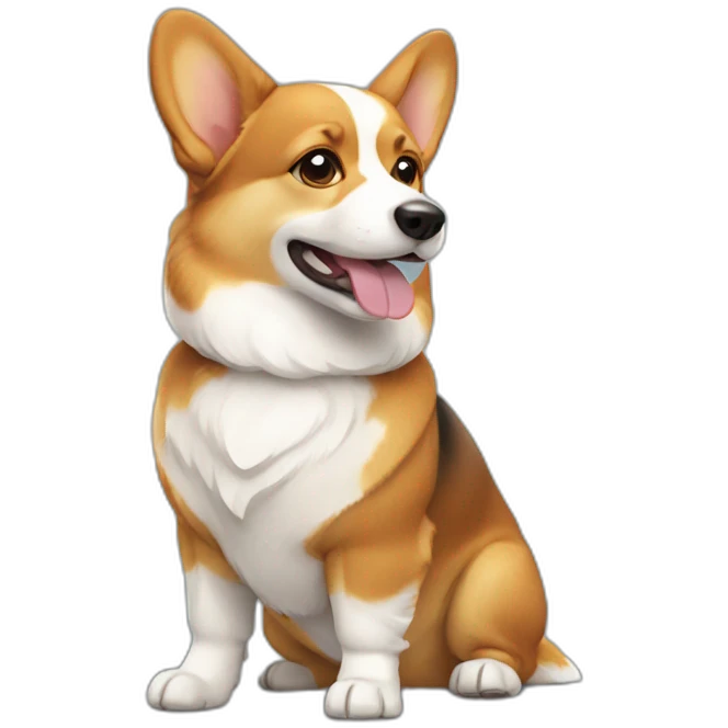 Three color corgi emoji