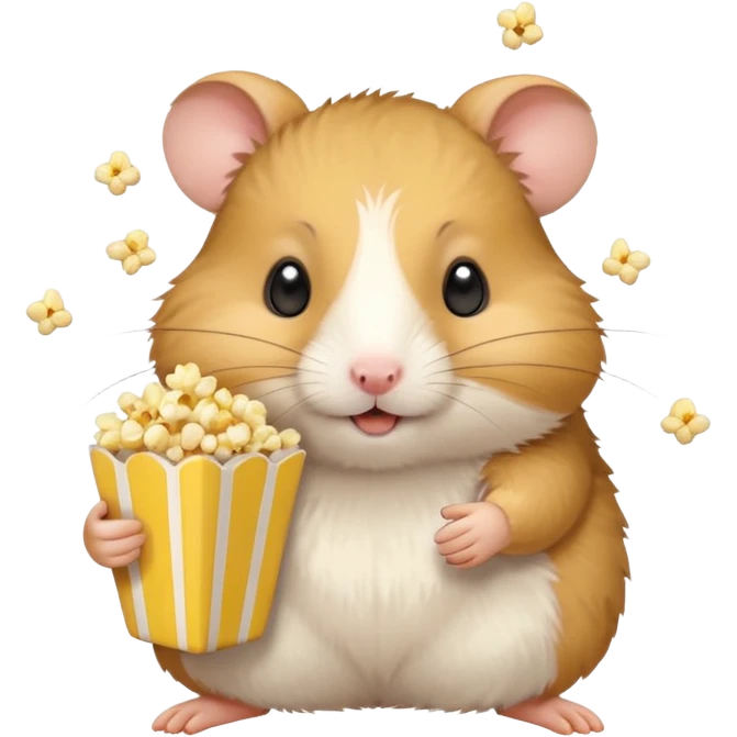 hamster holding pop corn emoji