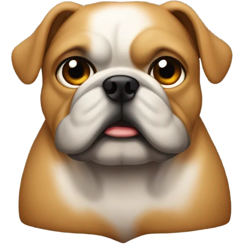 Buldog francuski w kole do pływania emoji