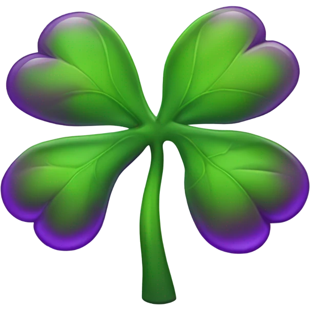 Four leaf purple clover emoji