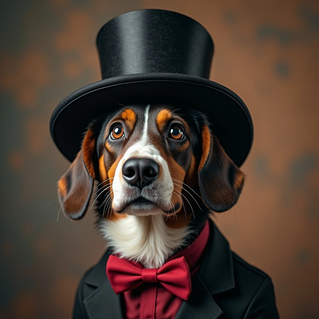 dog in a top hat emoji