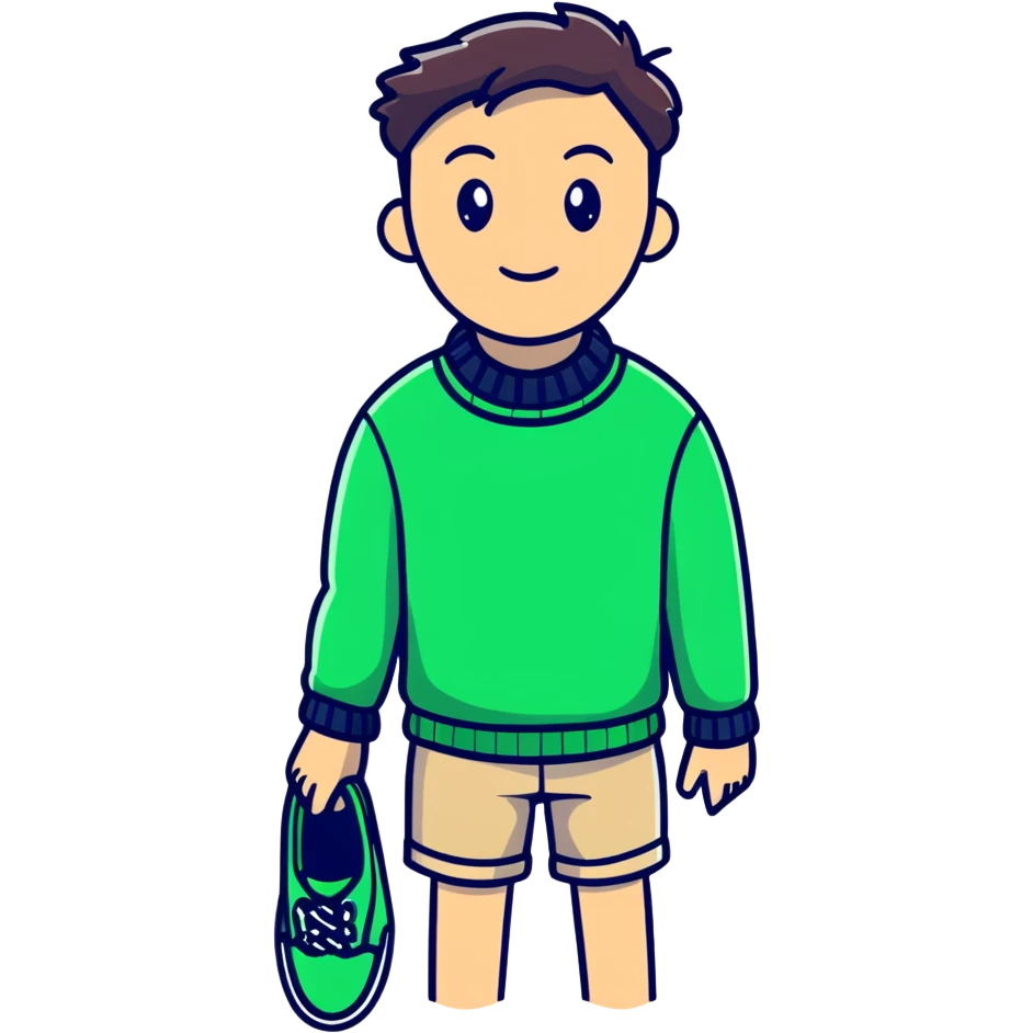 2025 neo-preppy outfit with tech-enhanced boat shoes and sustainable tennis sweater emoji