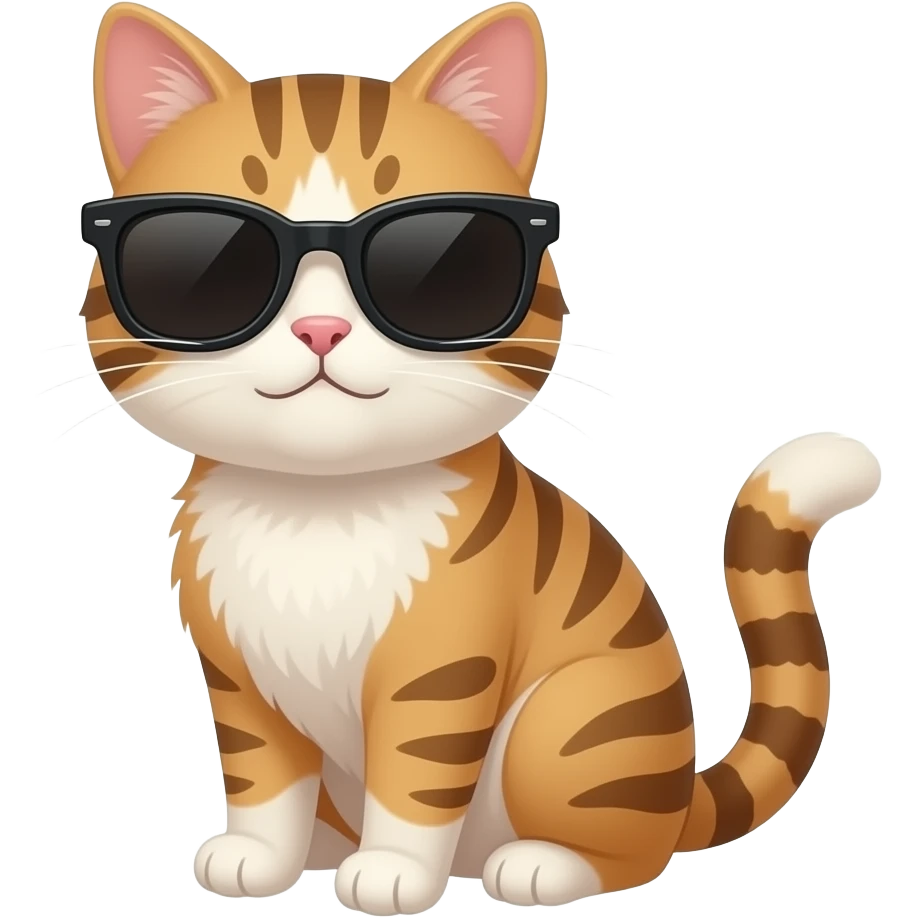Cat wearing sunglasses emoji