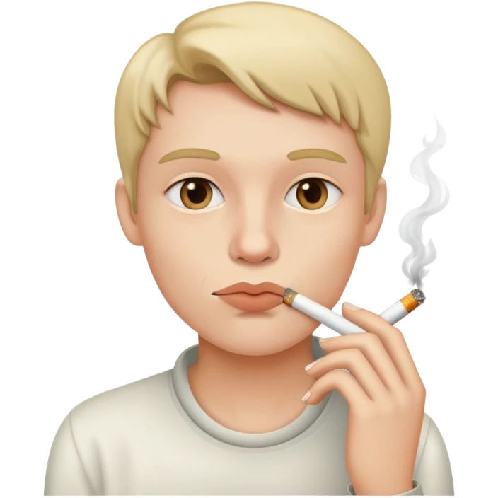 Smile with a cigarette in a mouth emoji