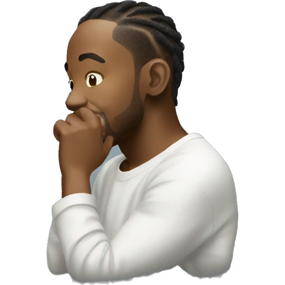 Kendrick Lamar shushing  emoji