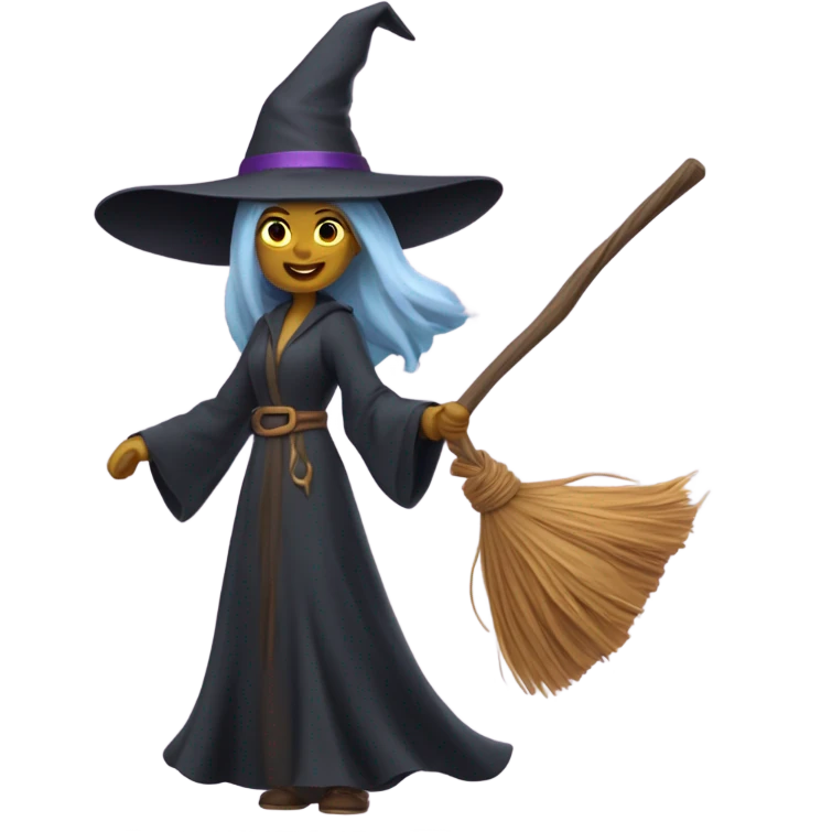 broom witch emoji