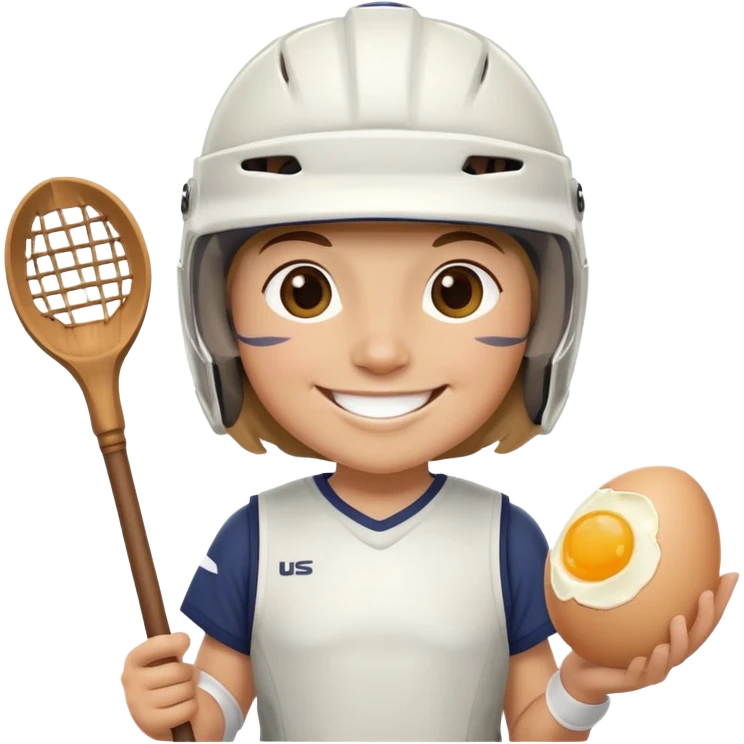 Tiger Lacroose theme with eggs in sticks and say happy eater  emoji