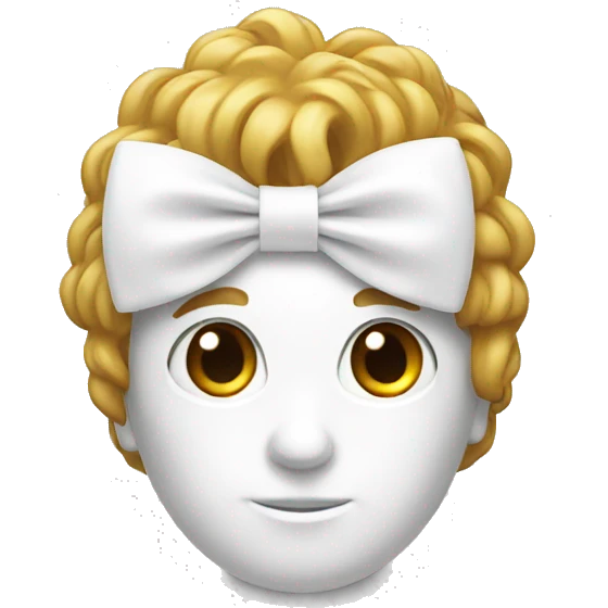 White bow on white bow emoji
