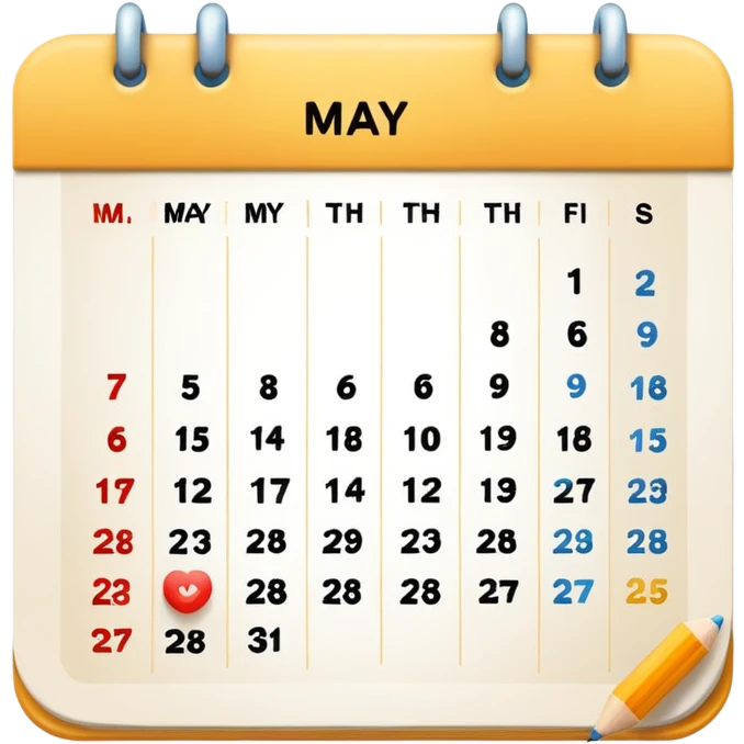 Calendario 17 de mayo emoji