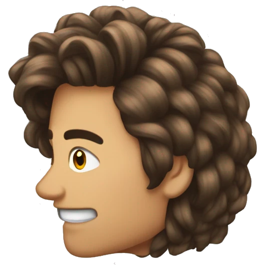cheveux cour ,rase sur le cote emoji