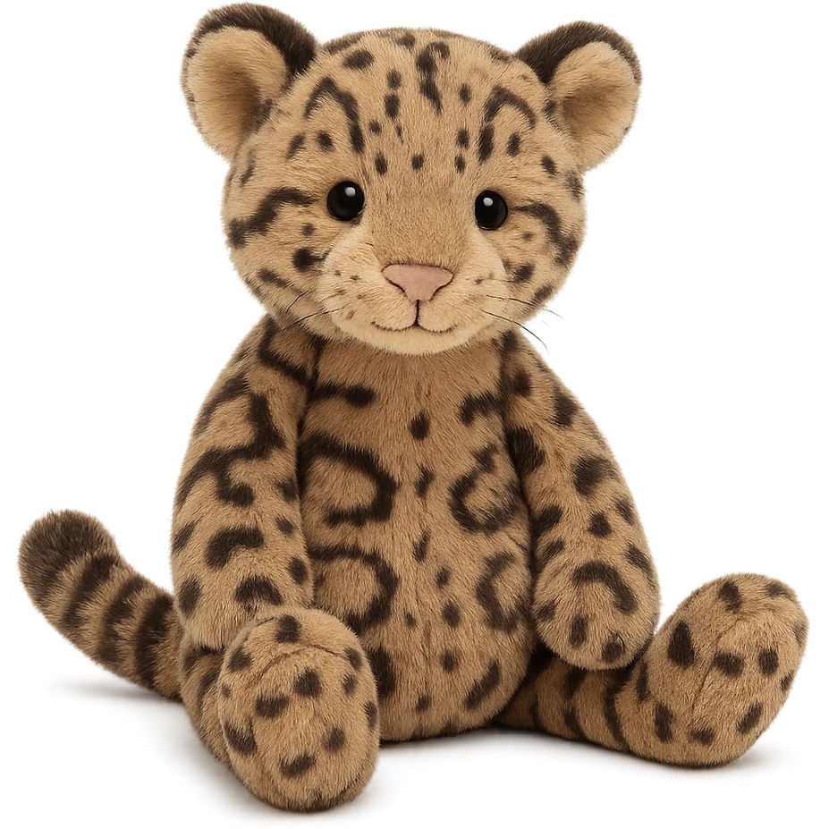 jellycat stuffed plush clouded leopard emoji