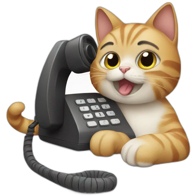 cat playing phone emoji