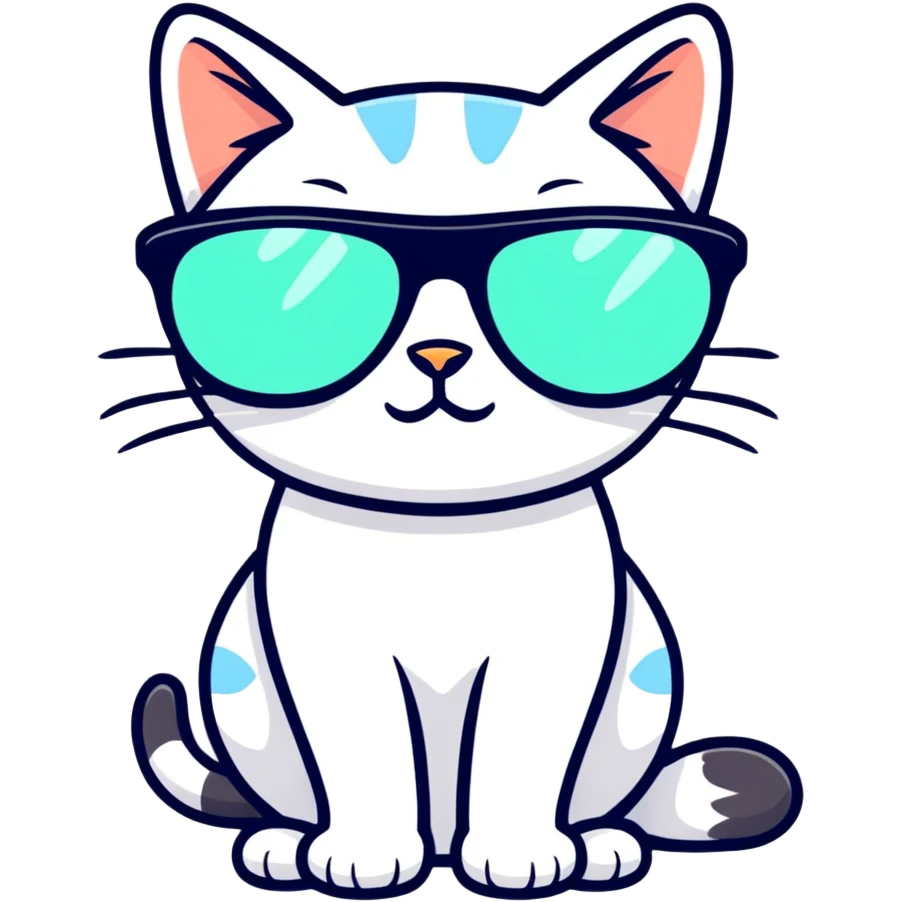Cat with sunglasses emoji