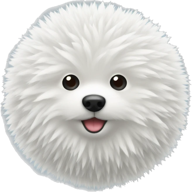 white pom-pom ball emoji