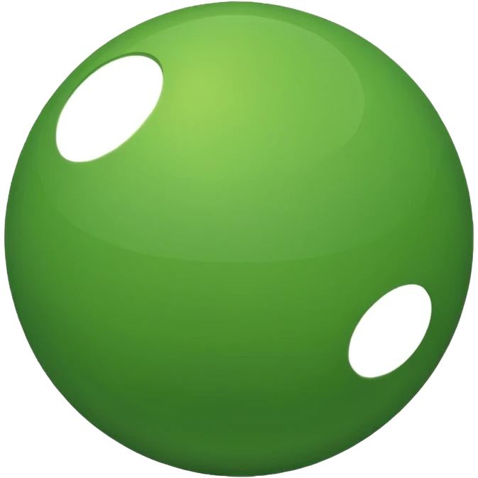 Green color ball emoji