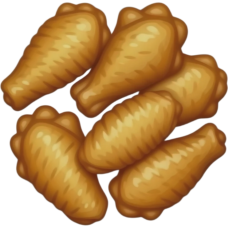 A plate of chicken wings emoji