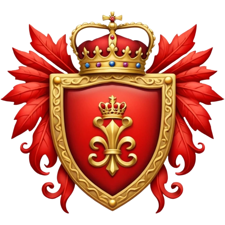 Royal crest, red theme emoji