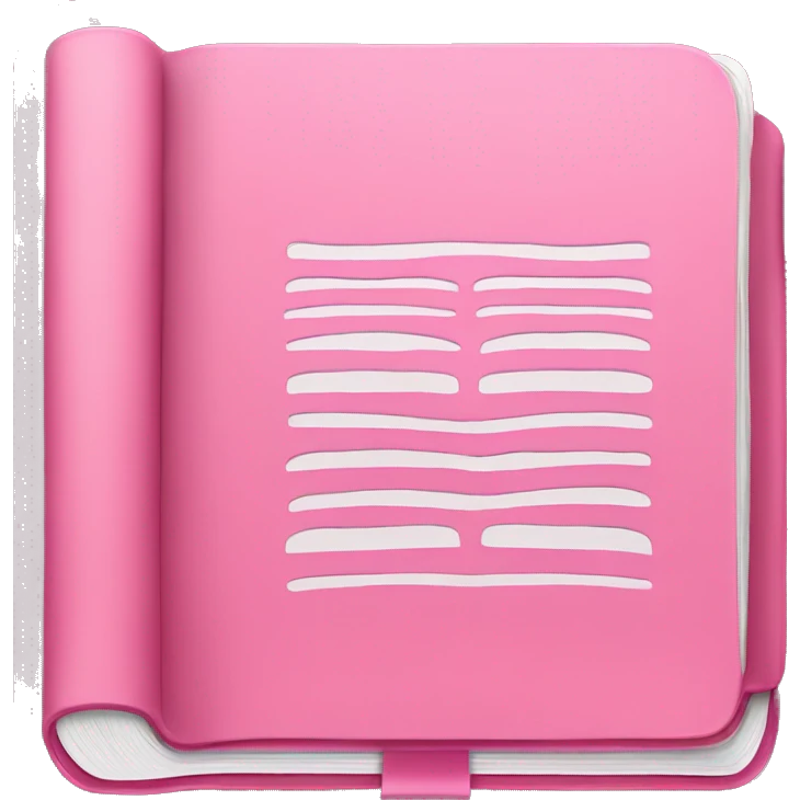 Pink kindle with book open  emoji