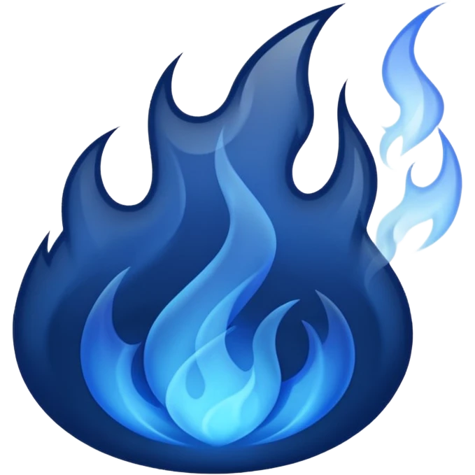 can you make me a dark blue fire emoji pls emoji