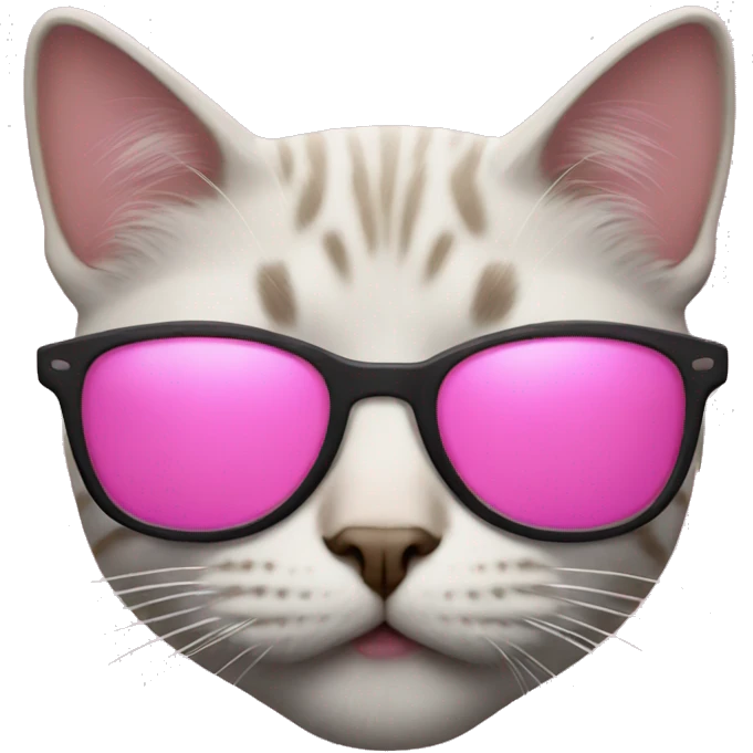 Cat with pink sunglasses emoji