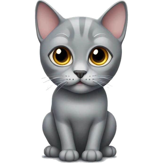 British fold-eared grey cat emoji