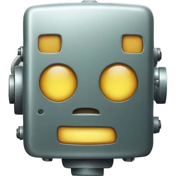 a card with a robot head on it emoji