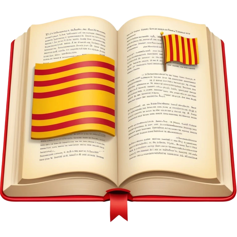 Book with Catalan flag colors for Sant Jordi emoji