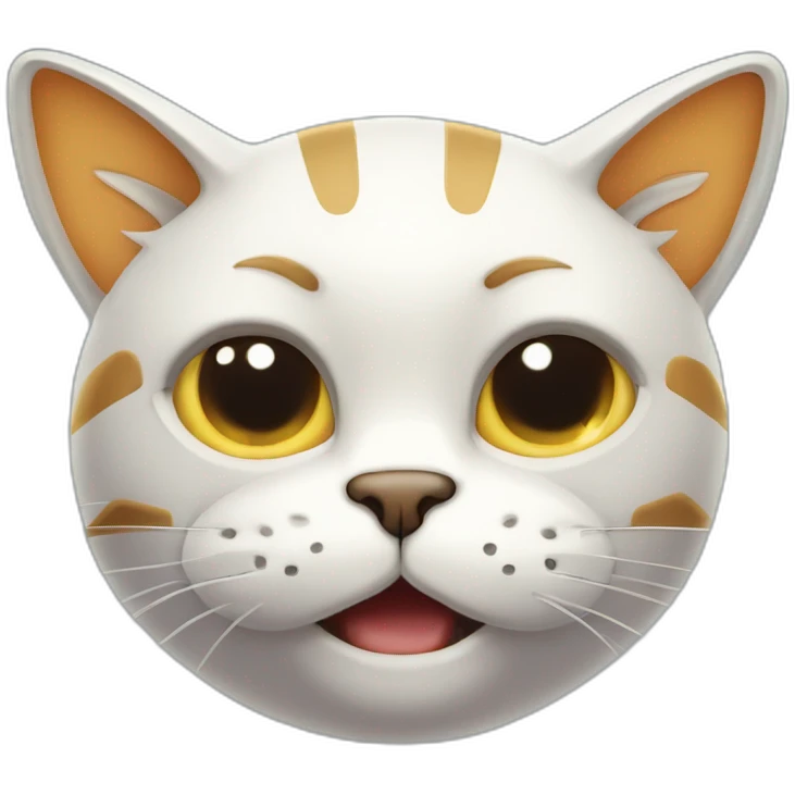 frowning robotic cat winking wink wink wink emoji