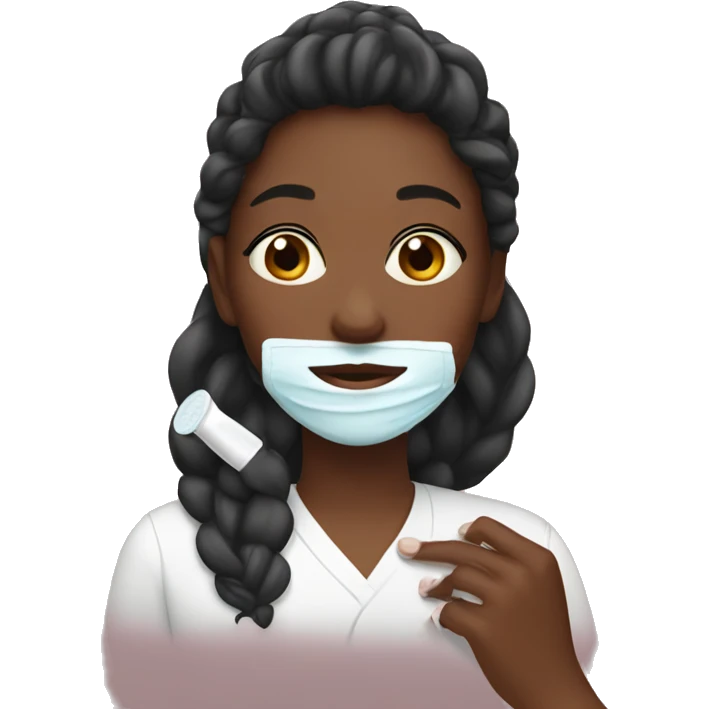 Girl doing skincare emoji