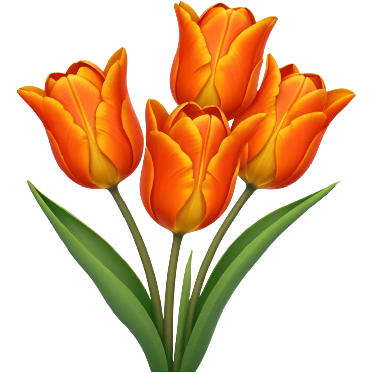 Orange tulips emoji