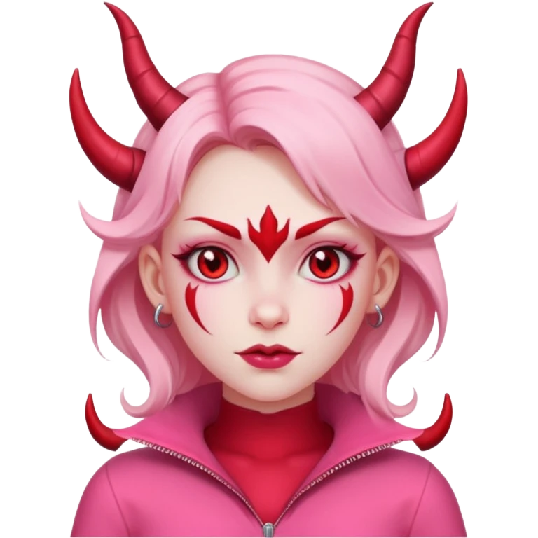 devil girl in pink outfit emoji