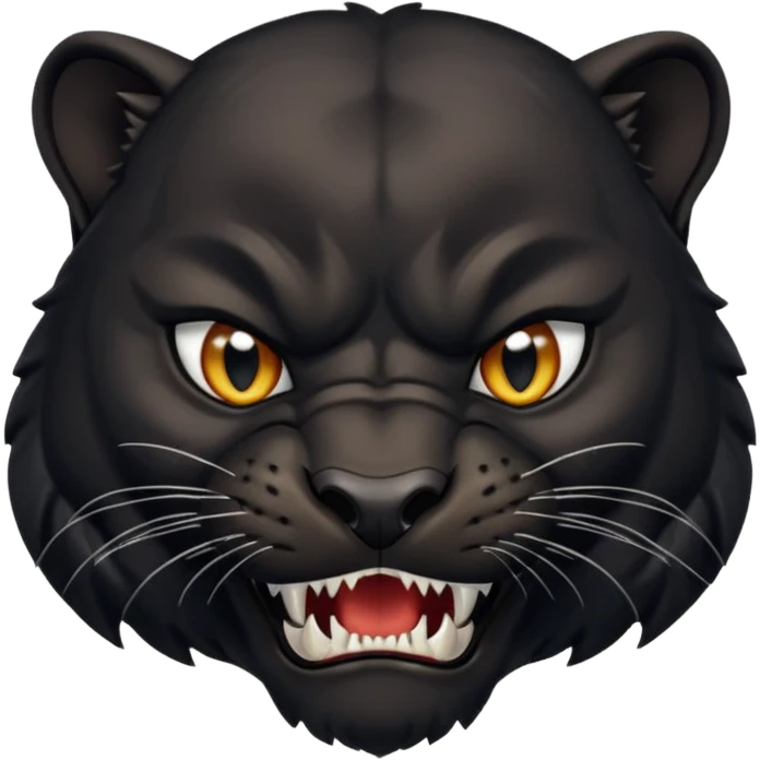cara de una pantera enojada animal emoji
