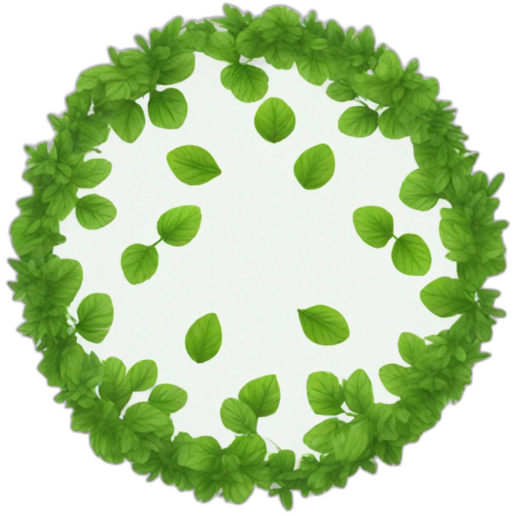 greenery in a circular shape emoji