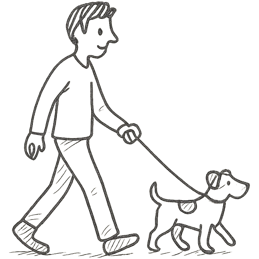a man walking a Jack Russell Terrier emoji