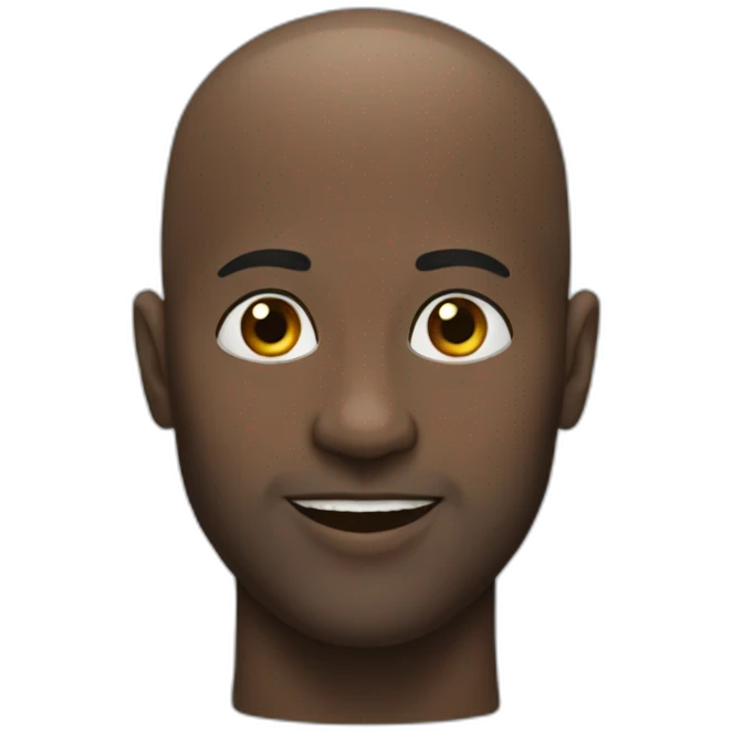 black bald man emoji