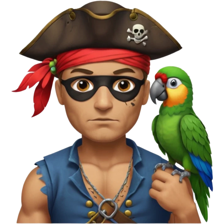 pirate and parrot emoji