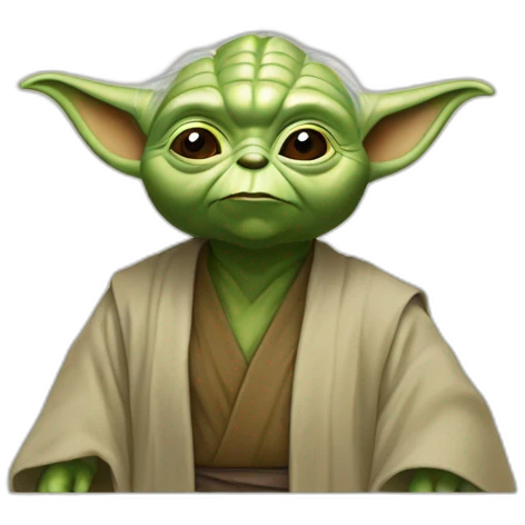 Yoda qui fait du cheval emoji